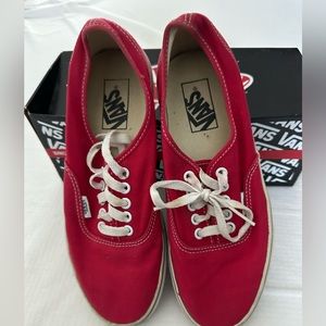 Authentic Red Vans - Unisex